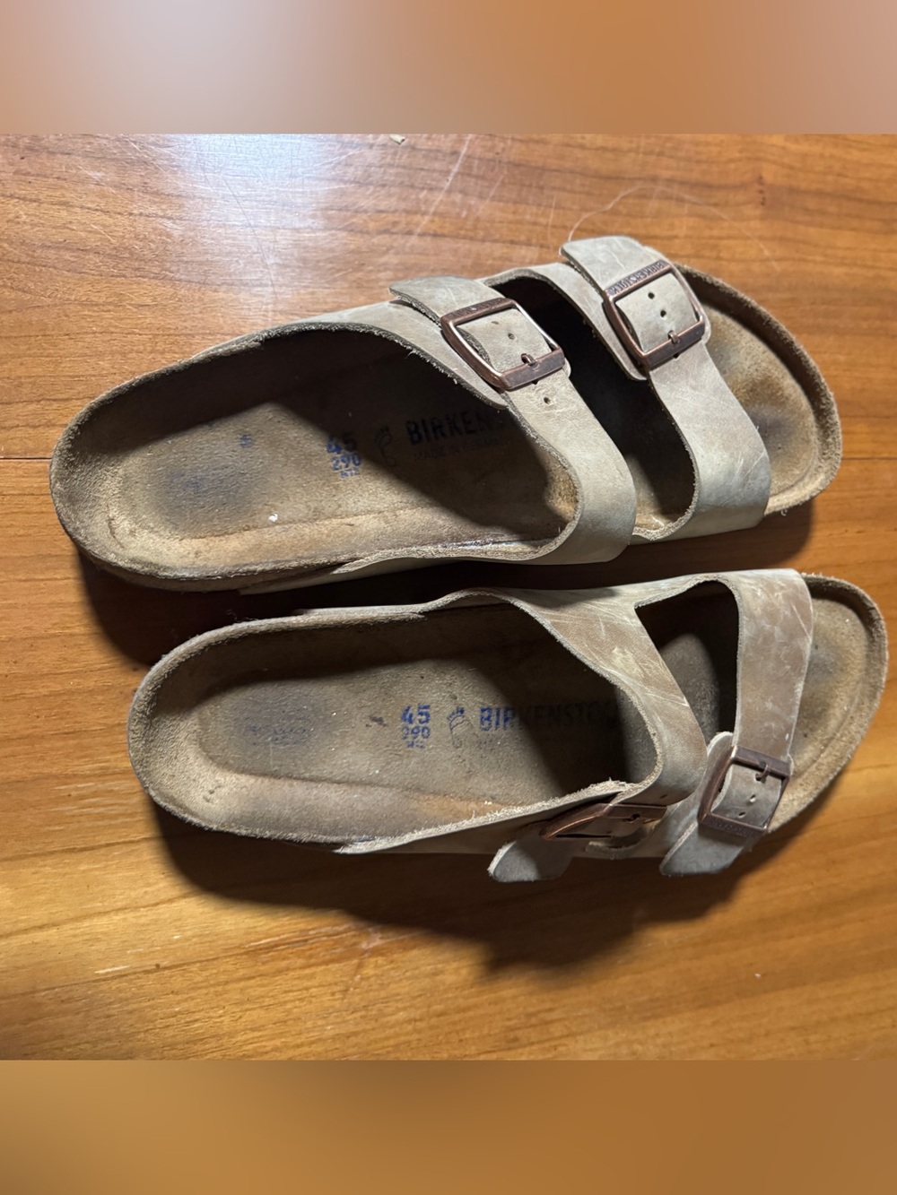 Birkenstock Men's Two-Buckle Taupe Suede Sandals